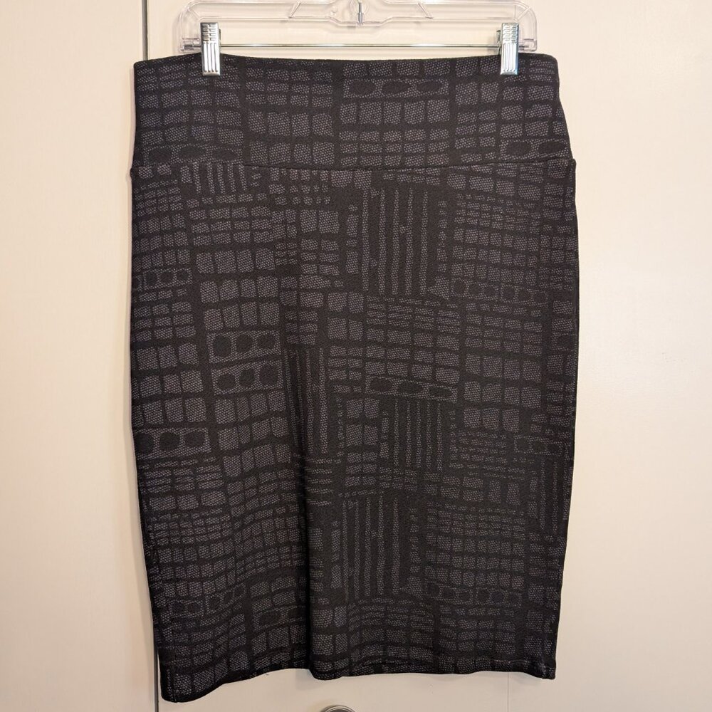 EUC LuLaRoe Cassie Pencil Skirt Black/Gray